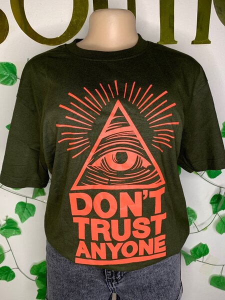 Army green Round Neck T-Shirt