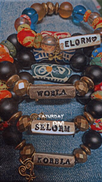 Beaded name bracelets