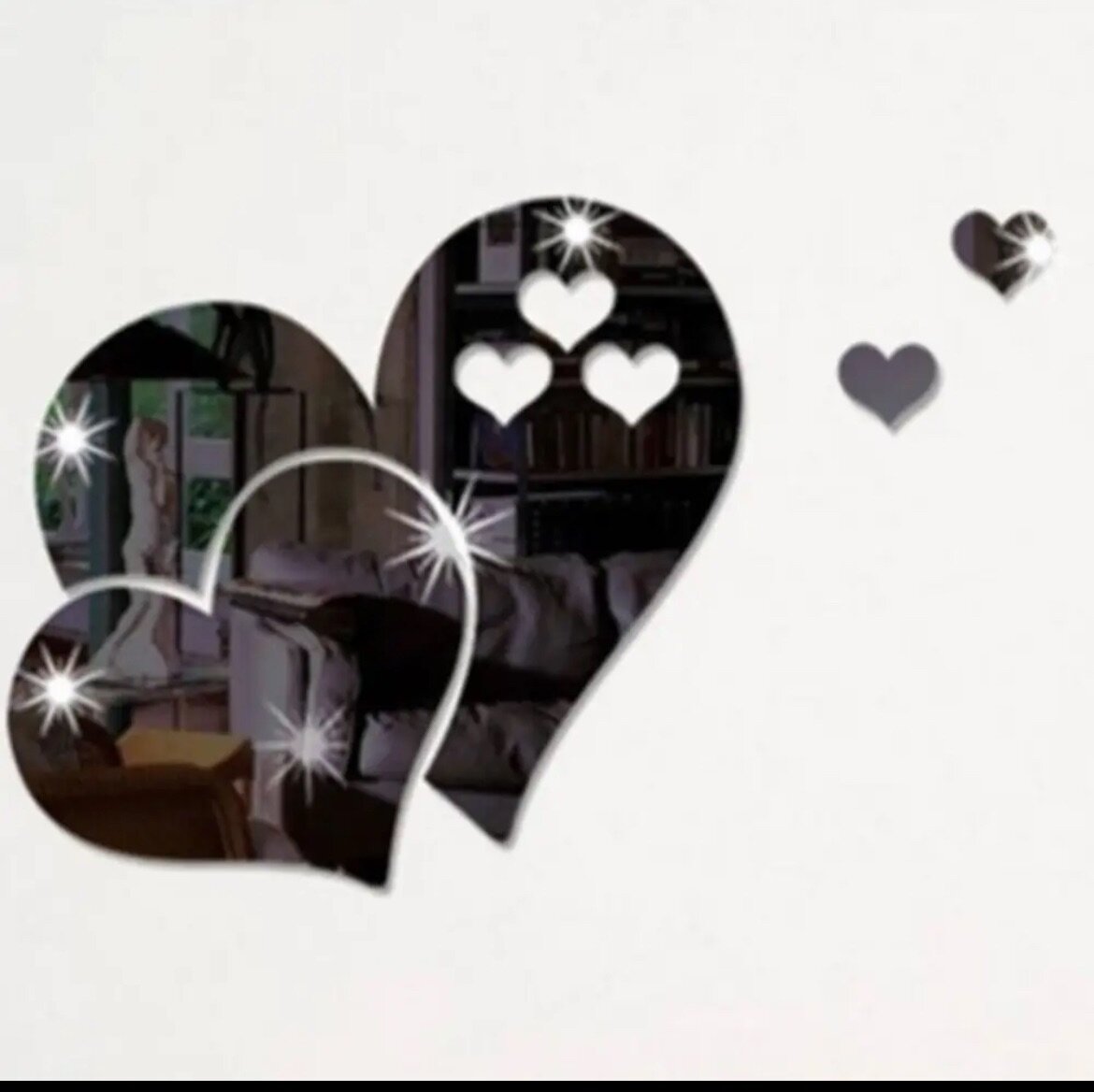 Love shaped acrylic mirror
