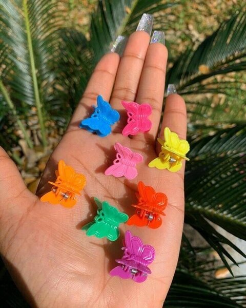 Butterfly hair clips for kids hair (7 pieces for 10gh)