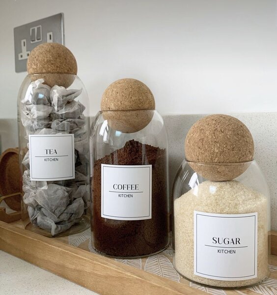 Bocaux en verre avec bouchon en liège