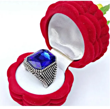 Hyper Hawk New Trendy Square Crystal Style Shiny Zircon Premium Quality Ring For Men