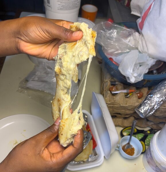 Crêpes fourrées au poulet