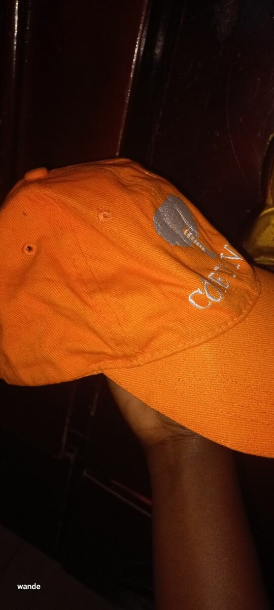 Casquette orange Côte d'Ivoire