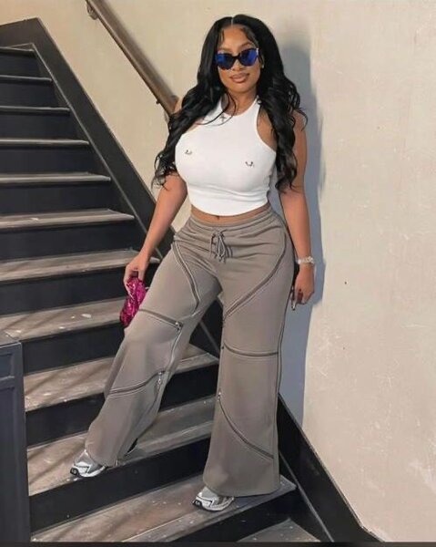 Pantalon ample décontracté femme