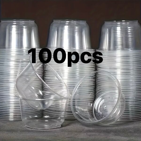 Moyen 100 Bols Transparents