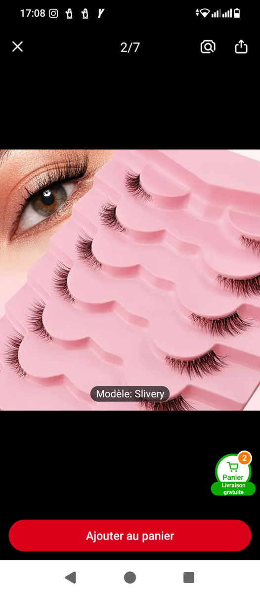 Faux-cils 7 paires Slivery