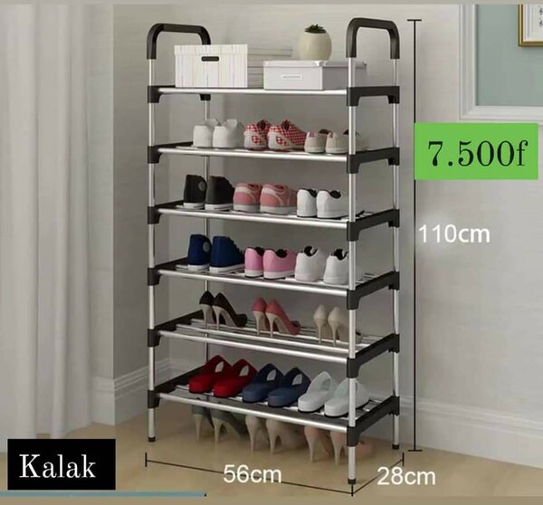 Étagère de chaussures à 6 niveaux