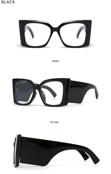 Lunettes carrées tendance noir
