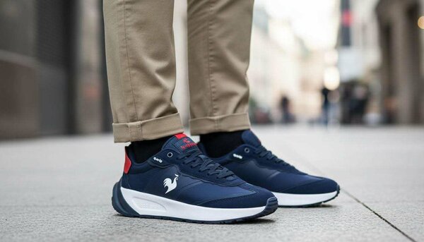 Baskets bleu confortables homme