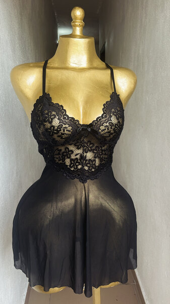 Déshabillé Noir en Dentelle