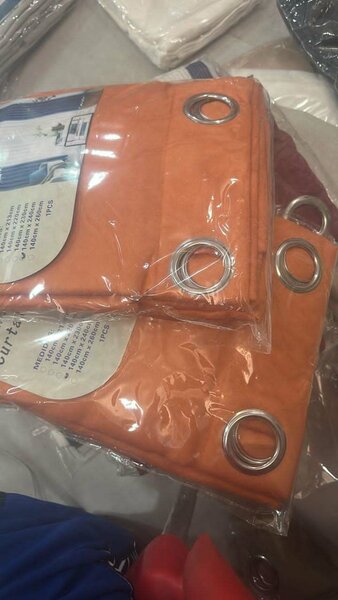 Rideaux en microfibre orange 1