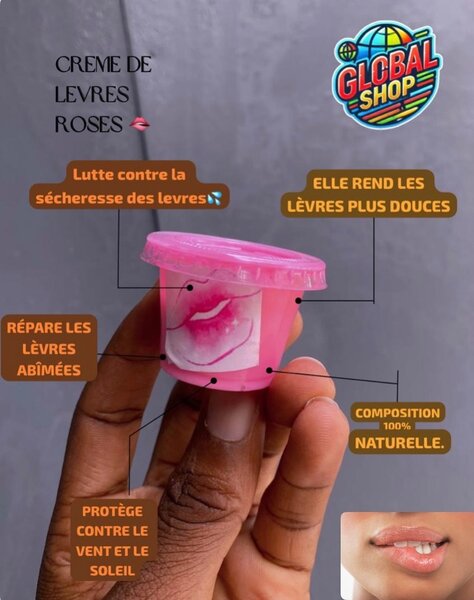 Produit de levres roses