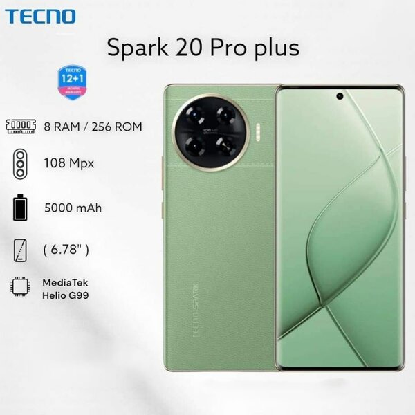 Tecno Spark 20 Pro Plus - 256GB - 8GB Ram