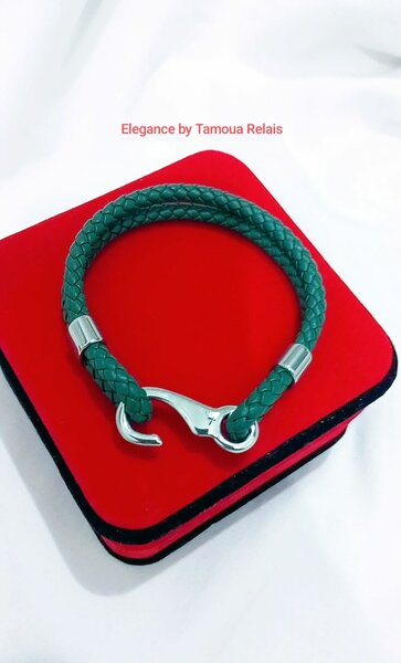 Bracelet en cuir tressé élégant