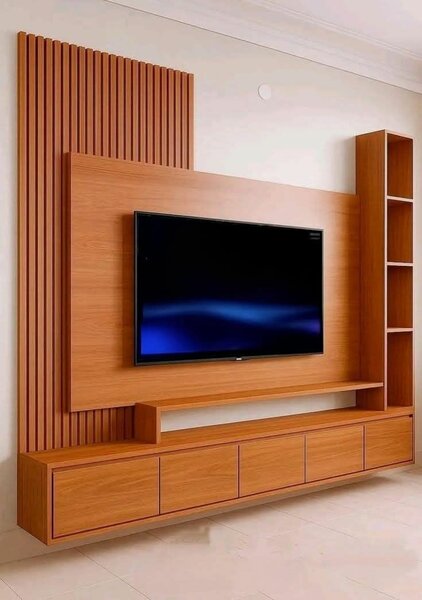 Meuble TV moderne LED bois