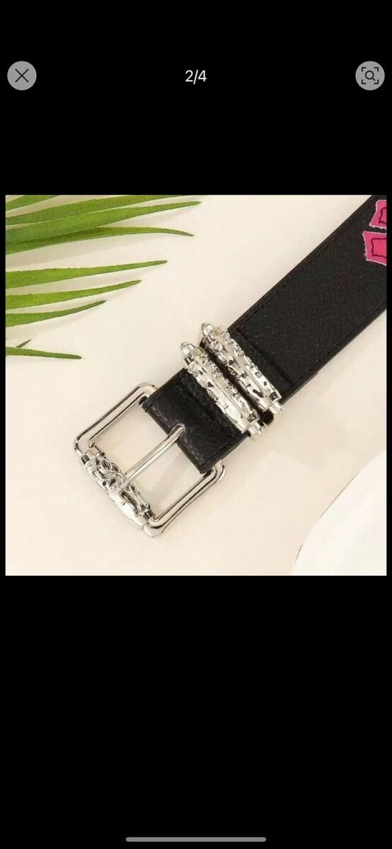 Ceinture en cuir à motifs croix