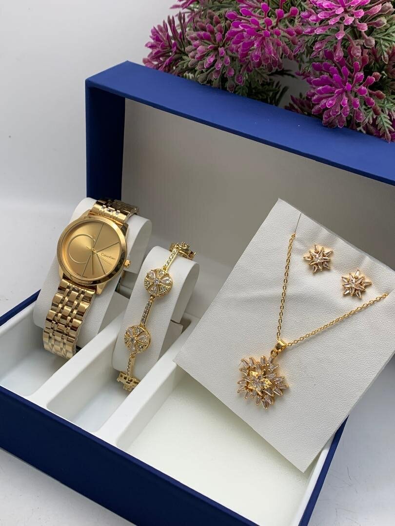 Watch and bracelet and necklace
