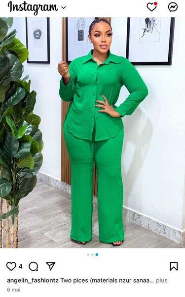 Ensemble vert élégant femme