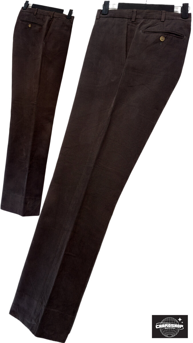 Pantalons en velours marron