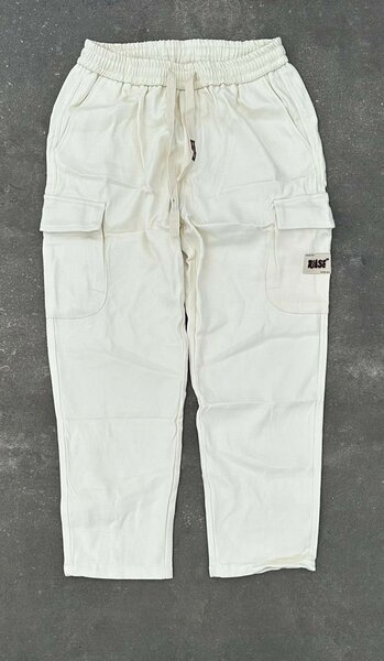 Pantalon cargo blanc homme