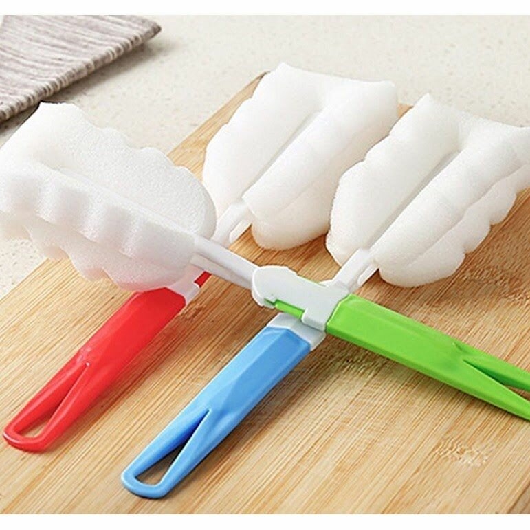 1PC Feeder Brush Foam Removable Sponge Baby Bottle Brush Newborn Feeding Milk Bottle Nipple Brush Cleaner Cleaning Tool Washing Tool