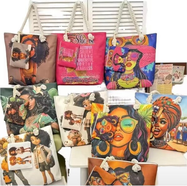 Sac cabas illustré coloré