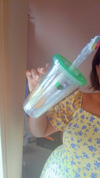 Gobelets à paillettes avec couvercle