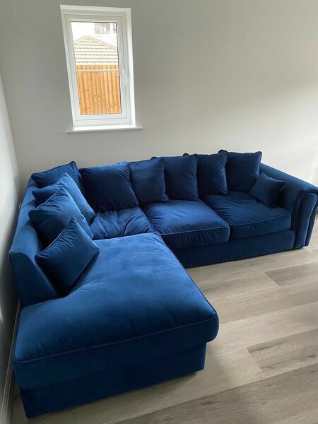 Canapé d'angle moderne bleu