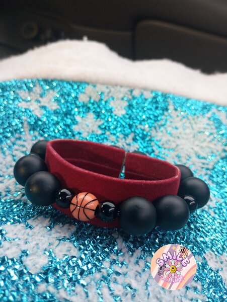 Pearl basketball bracelet