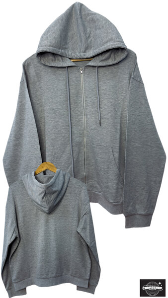 Veste à capuche zippée grise