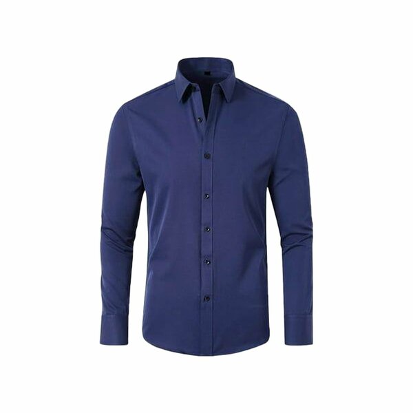 Chemise homme manches longues couleur bleue marine