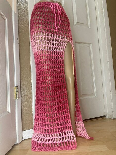 Longu jupe de plage avec fente