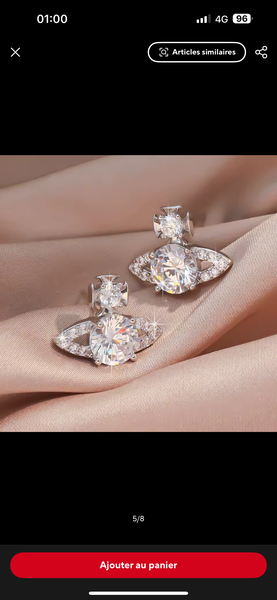 Boucles d'oreilles Zircon Éclat