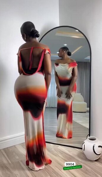 Robe longue dégradée élégante