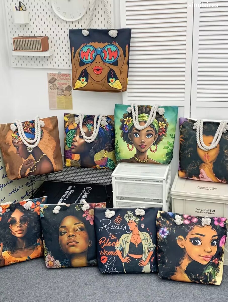 Sac cabas imprimé artistique