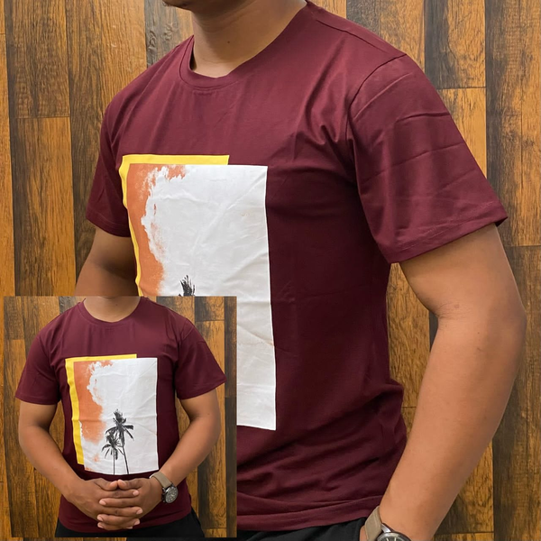 T-shirt burgundy
