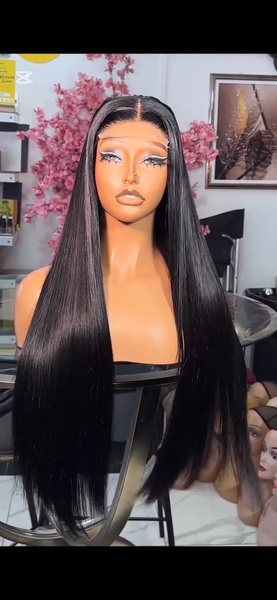 Silky straight long hair