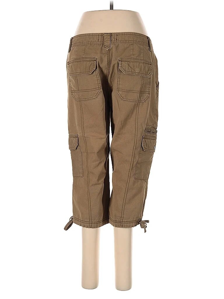 Eddie Bauer Capri Cargo Pants In Light Brown Color