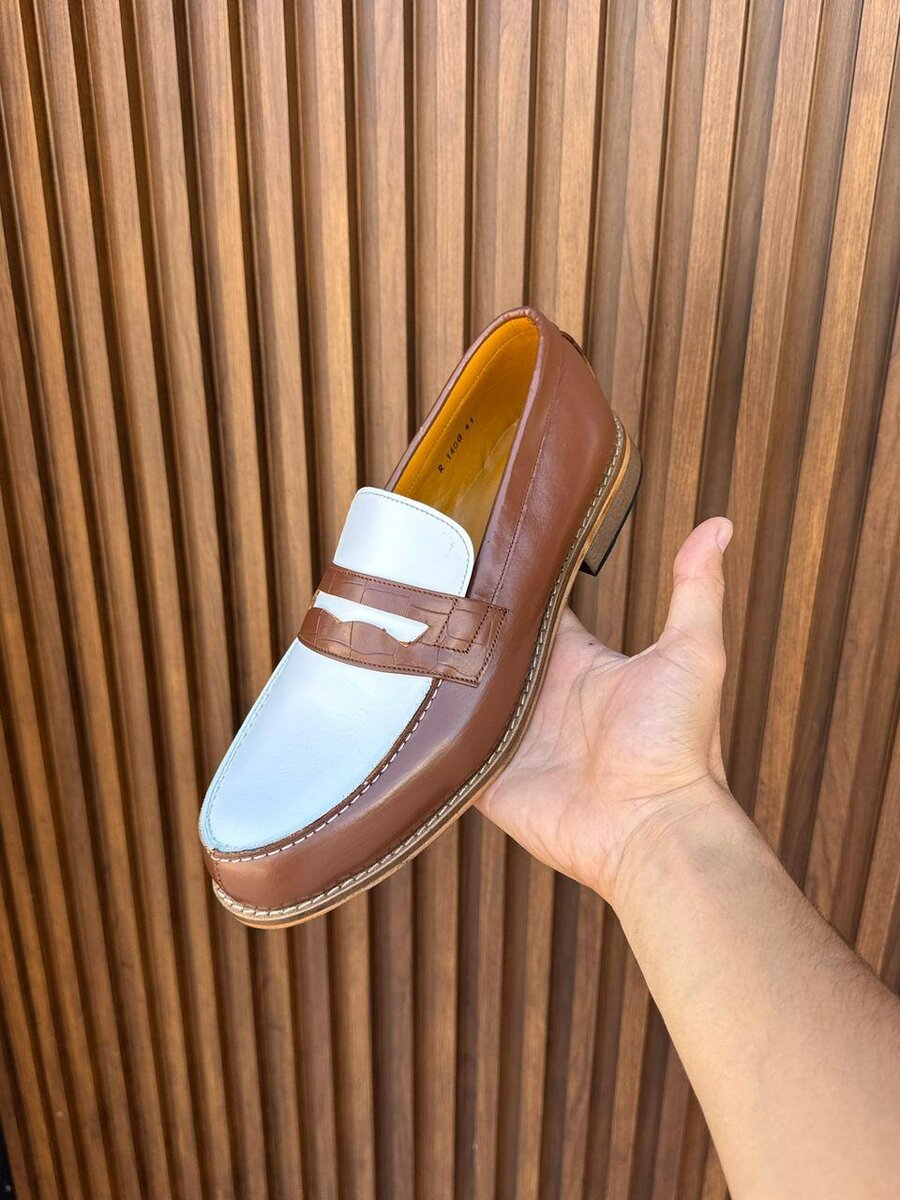 Mocassins cuir élégants homme