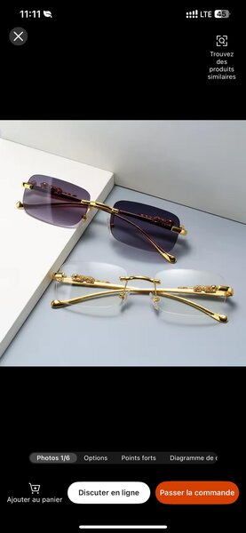 Lunettes élégantes dorées