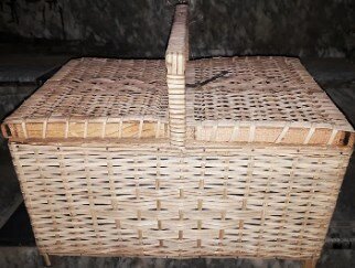 Hand Made Cane Picnic & Tour Basket Cane Tiffin Basket