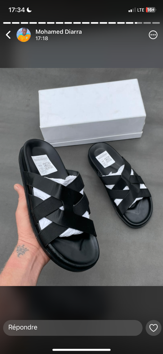 Sandales élégantes en cuir noir