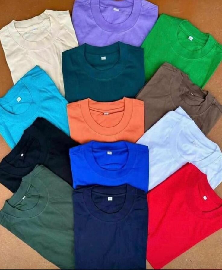 T-shirts en coton colorés
