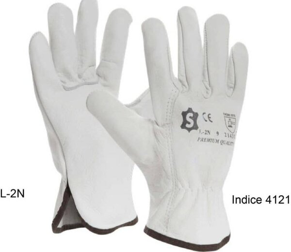 Gant cuir plein fleurs