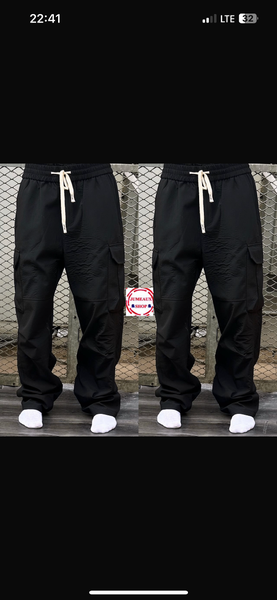 Pantalons Cargo Noirs