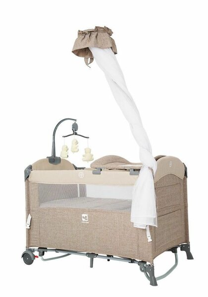 Lit bébé pliant avec mobile