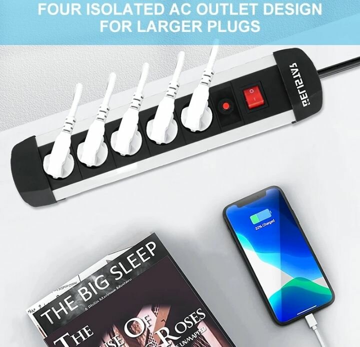 Multiprise isolée ignifuge