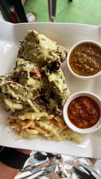 Demi poulet mayo avec Attieké