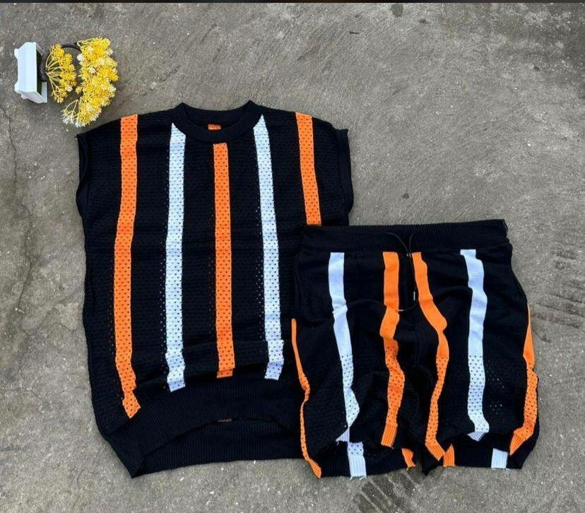 Ensemble sport rayé